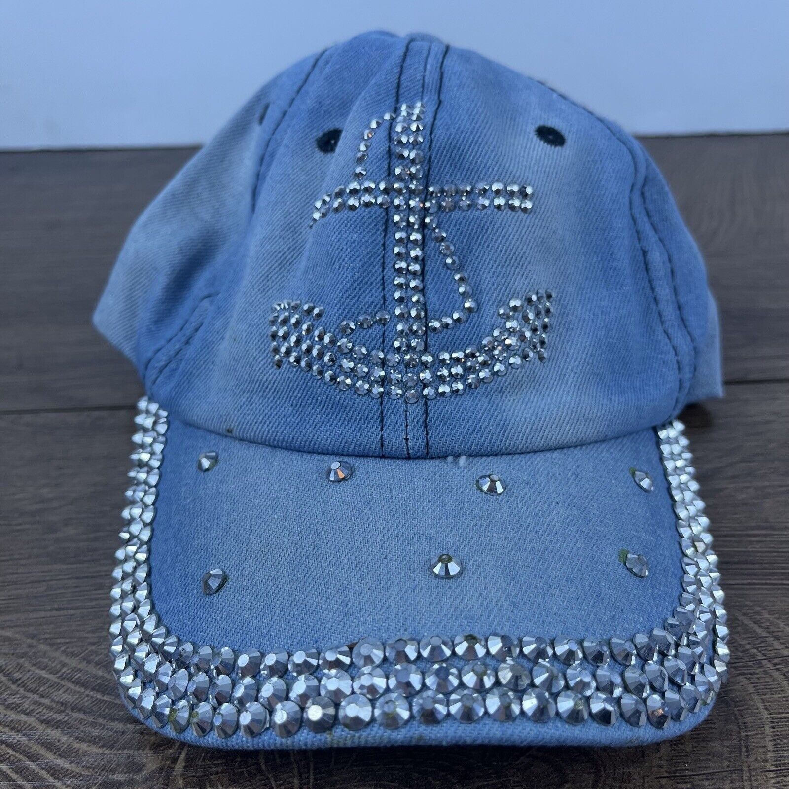Other Anker Hat Glitter Diamond Anker Adjustable Hat Blue Hat Adul Size ONE SIZE - 1 Thumbnail