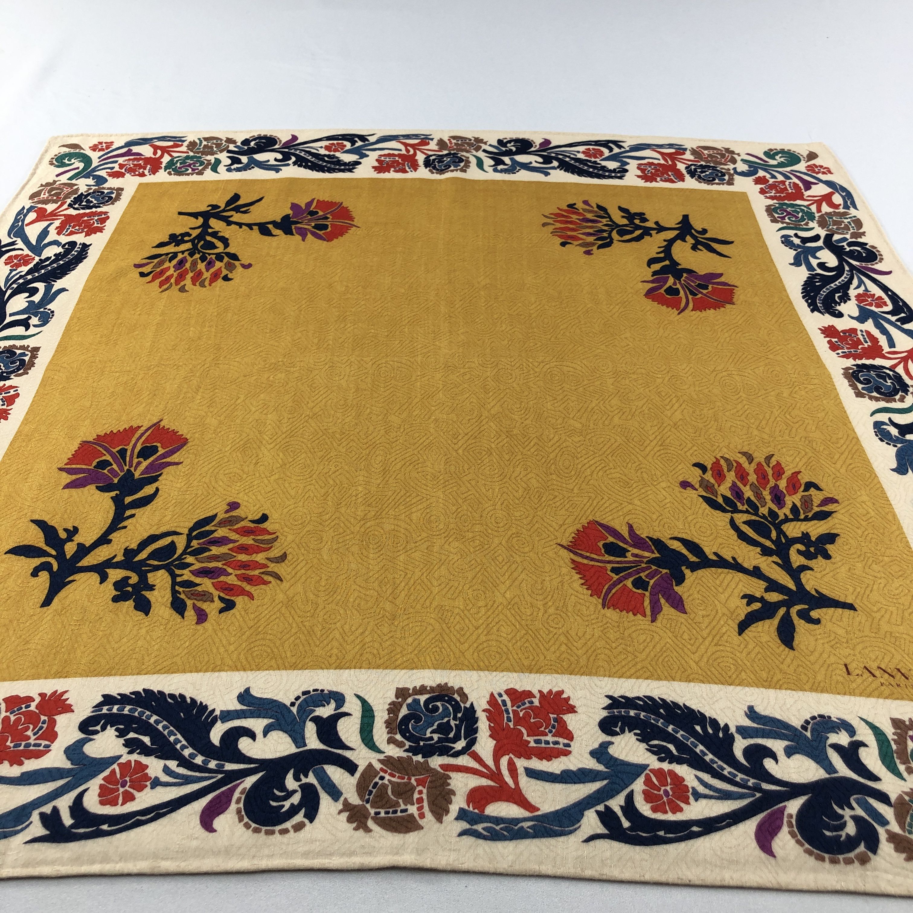 Lanvin Lanvin Floral Handkerchief Neckerchief Bandana H3038 Size ONE SIZE - 4 Thumbnail