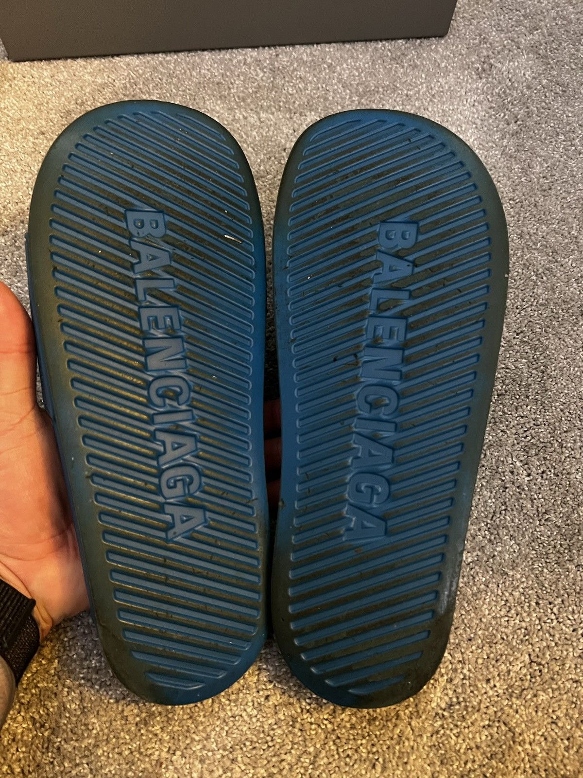 Balenciaga Balenciaga Slides (Blue) Size US 9 / EU 42 - 4 Thumbnail