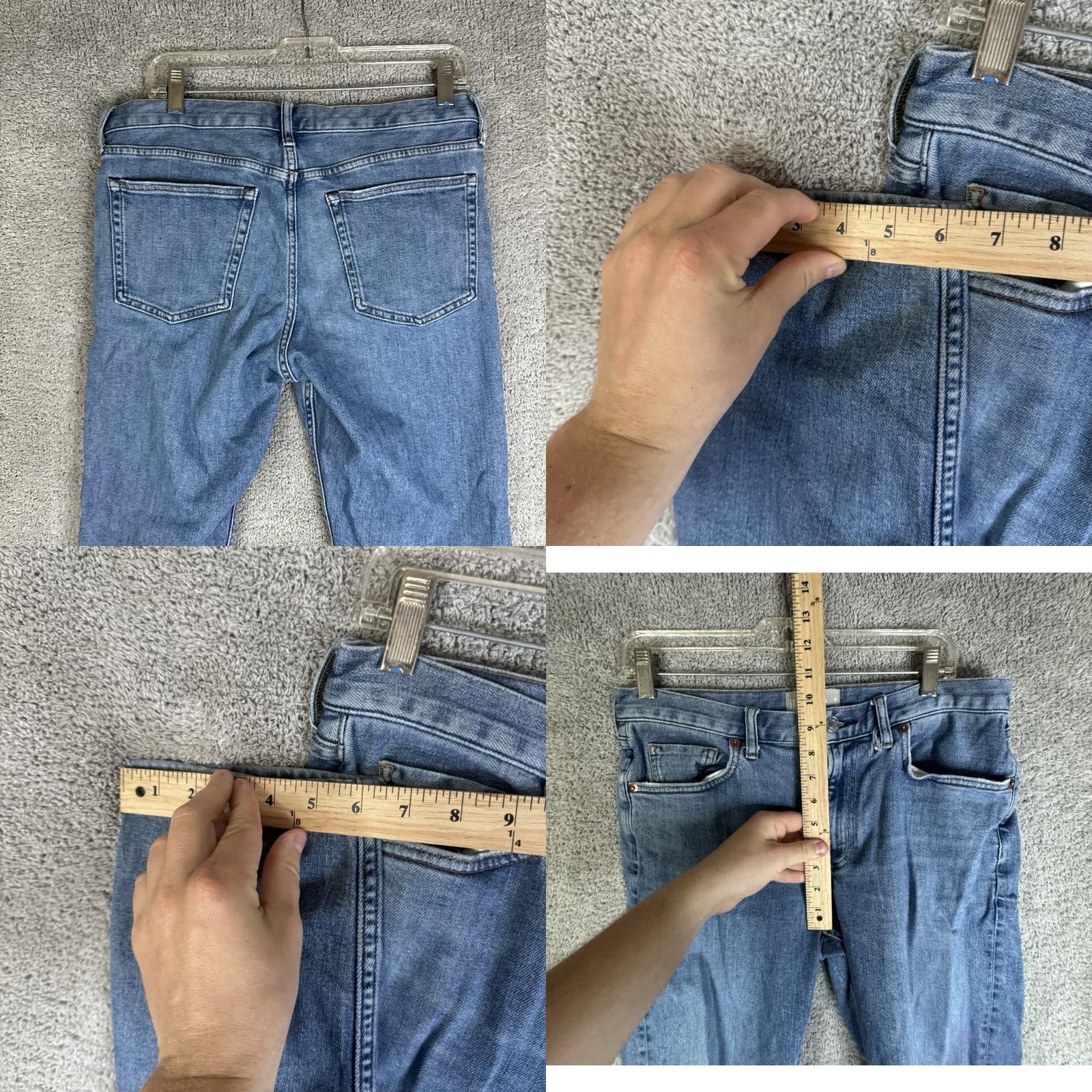 Everlane Everlane Jeans Slim Fit 31x30 Denim Blue Cotton City Preppy Mens Regular 5-Pocket Design Jeansomer Size US 31 - 8 Thumbnail