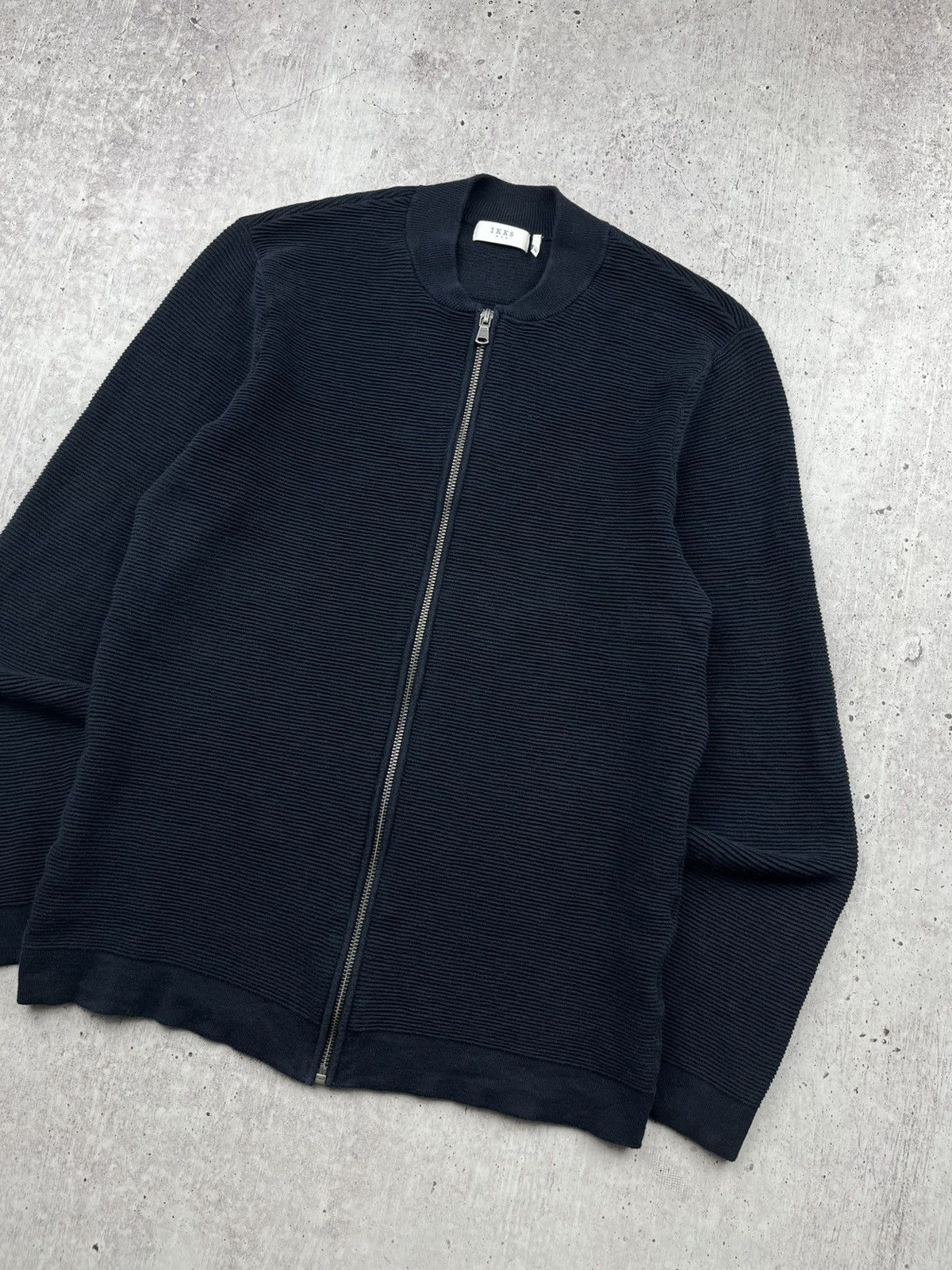 IKKS Ikks Mens Zip Up Wool Sweater Size US M / EU 48-50 / 2 - 2 Thumbnail