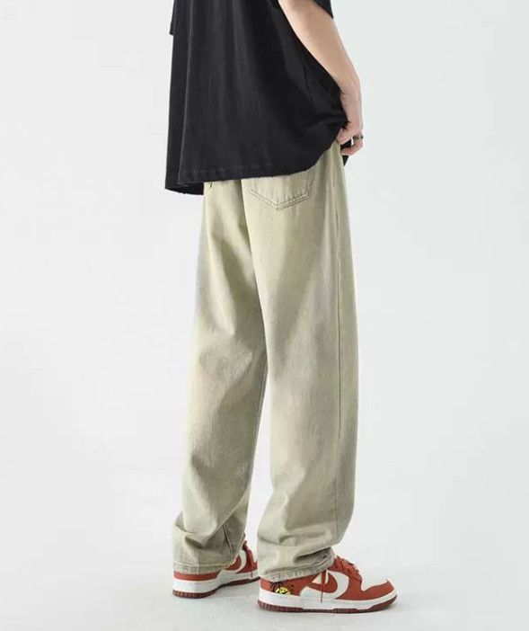 Japanese Brand Retro men's loose-fitting work jeans Size US 32 / EU 48 - 5 Thumbnail