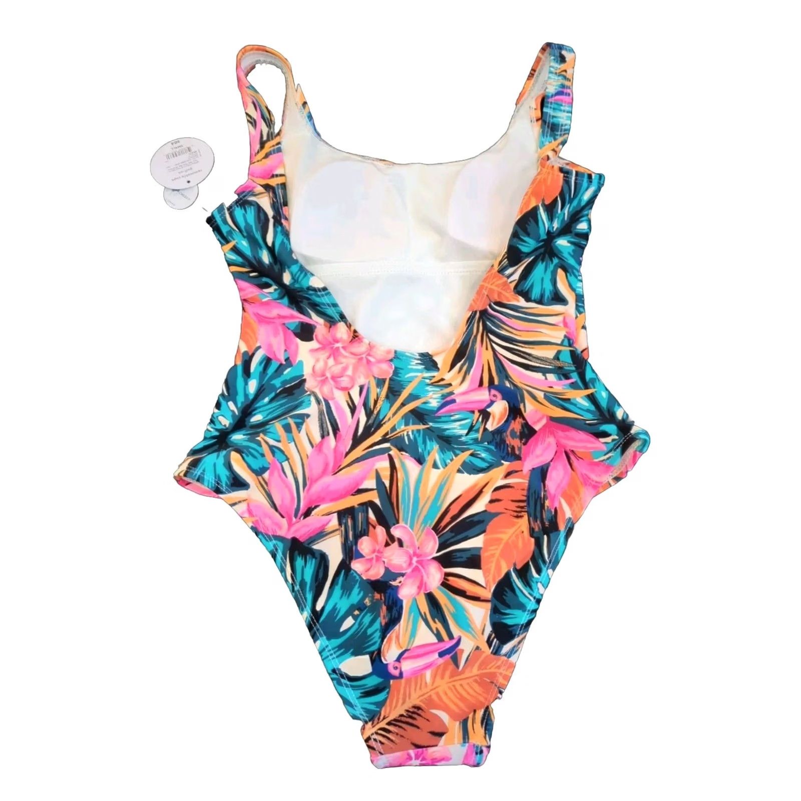 Decree Decree Women’s One Piece Bathing Suit Floral Tropical Multicolor Size S NWT Swim Suit Size S / US 4 / IT 40 - 5 Thumbnail