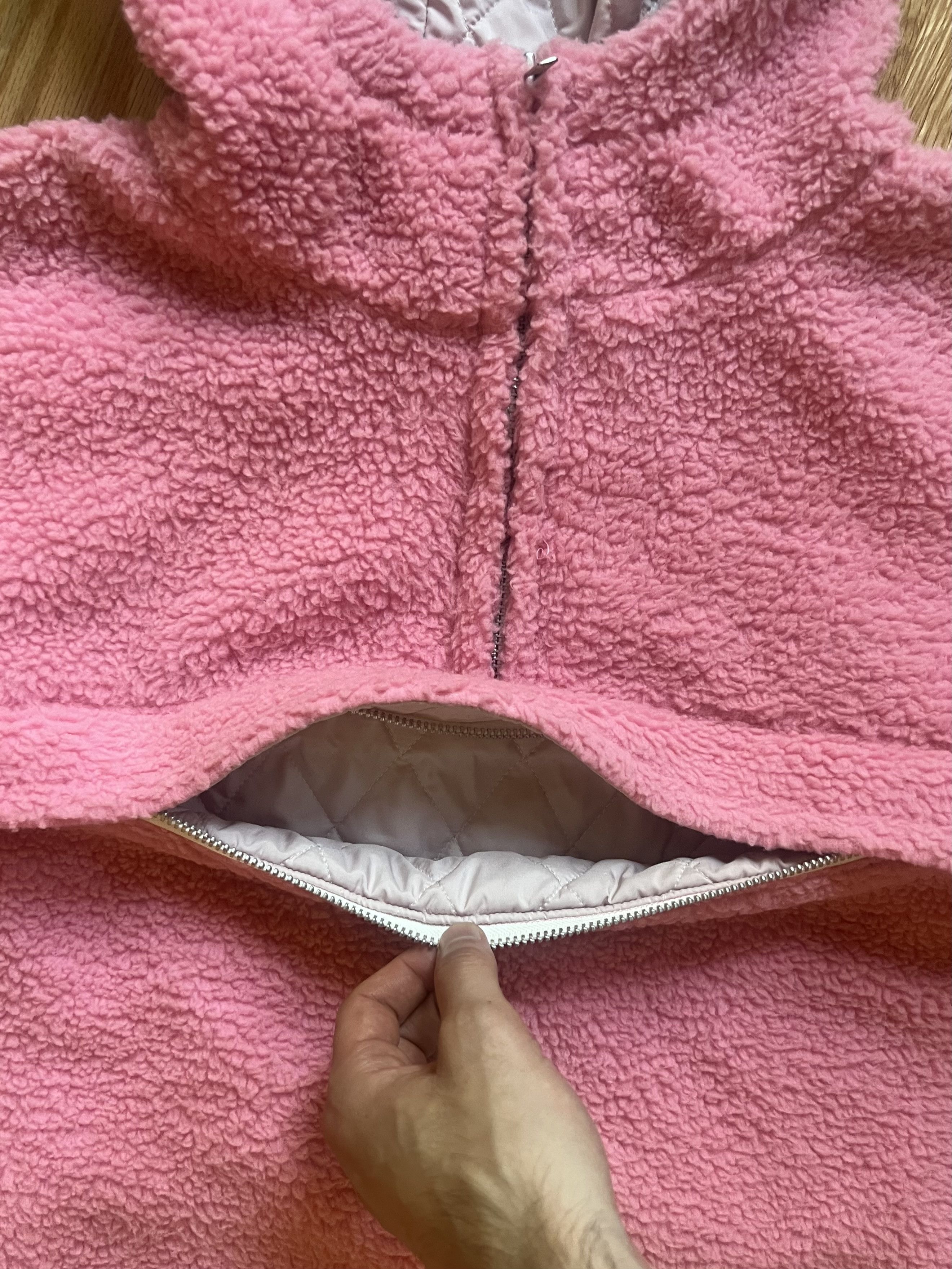Comme des Garcons Homme Plus CDG Shirt Boys Pink Fleece Hooded Bunny Ear Poncho Size US S / EU 44-46 / 1 - 4 Thumbnail