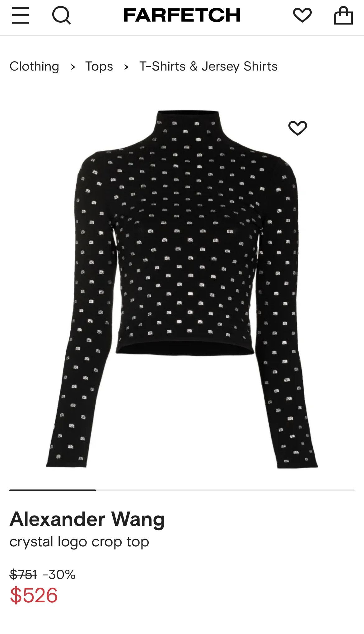 Alexander Wang ALEXANDER WANG Crystal Logo Turtleneck Crop Top Size XS / US 0-2 / IT 36-38 - 3 Thumbnail