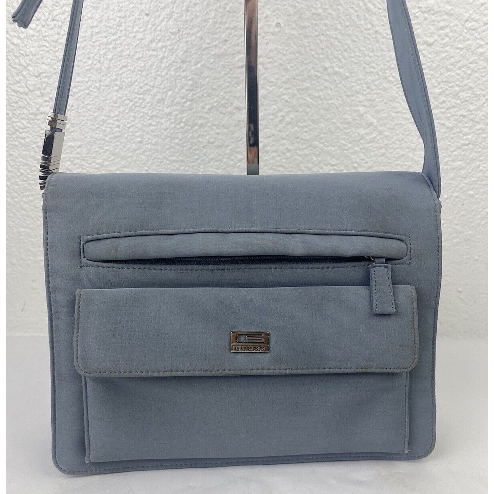 Guess VTG GUESS Gray Nylon Shoulder Bag Purse Metal Logo Y2K 90s Size ONE SIZE - 1 Thumbnail