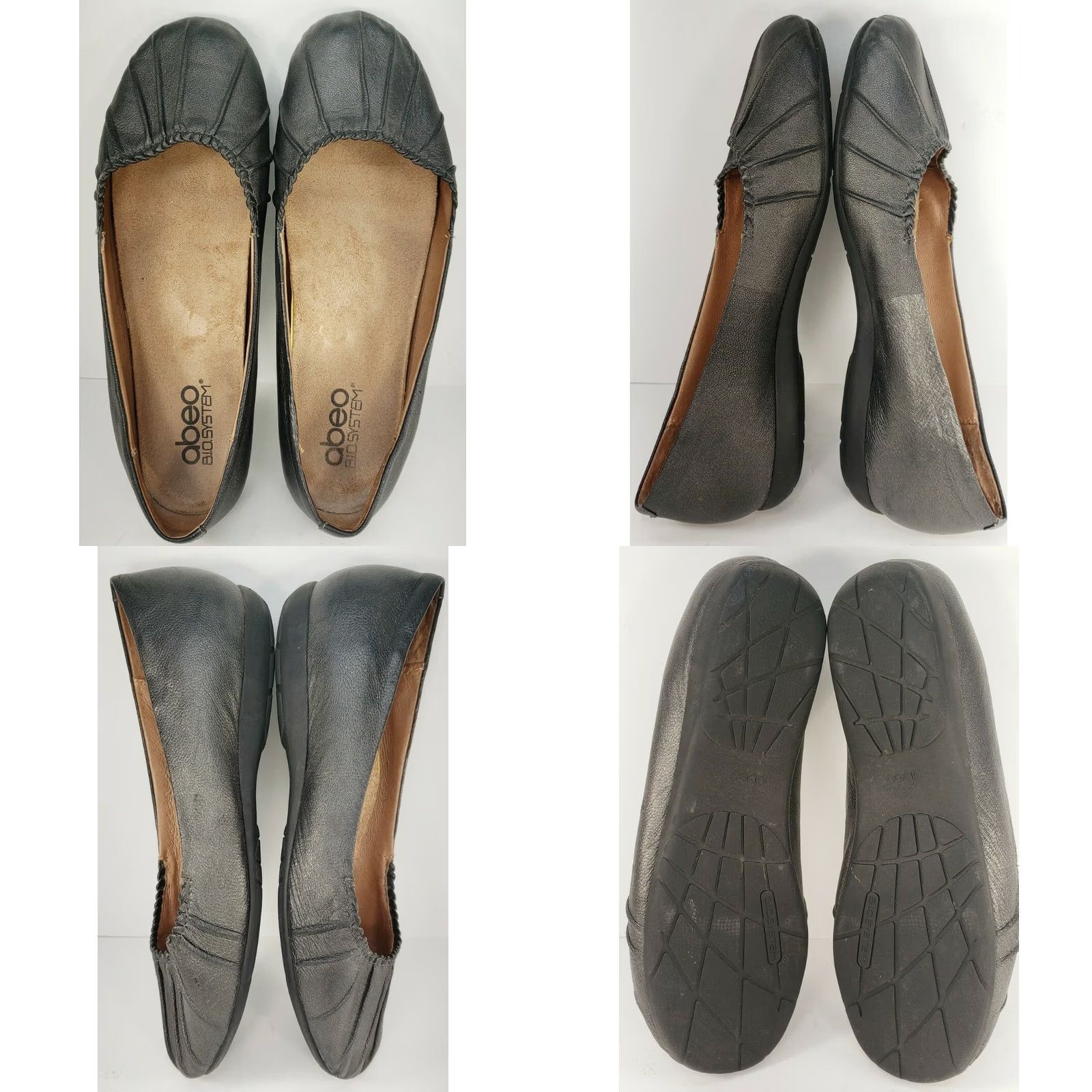 Vintage Abeo Ballet Flat Taylin Black Leather Slip On 8.5N Women’s Orthotic Insole Comfort Footbed Shoes Size US 9 / IT 39 - 8 Thumbnail