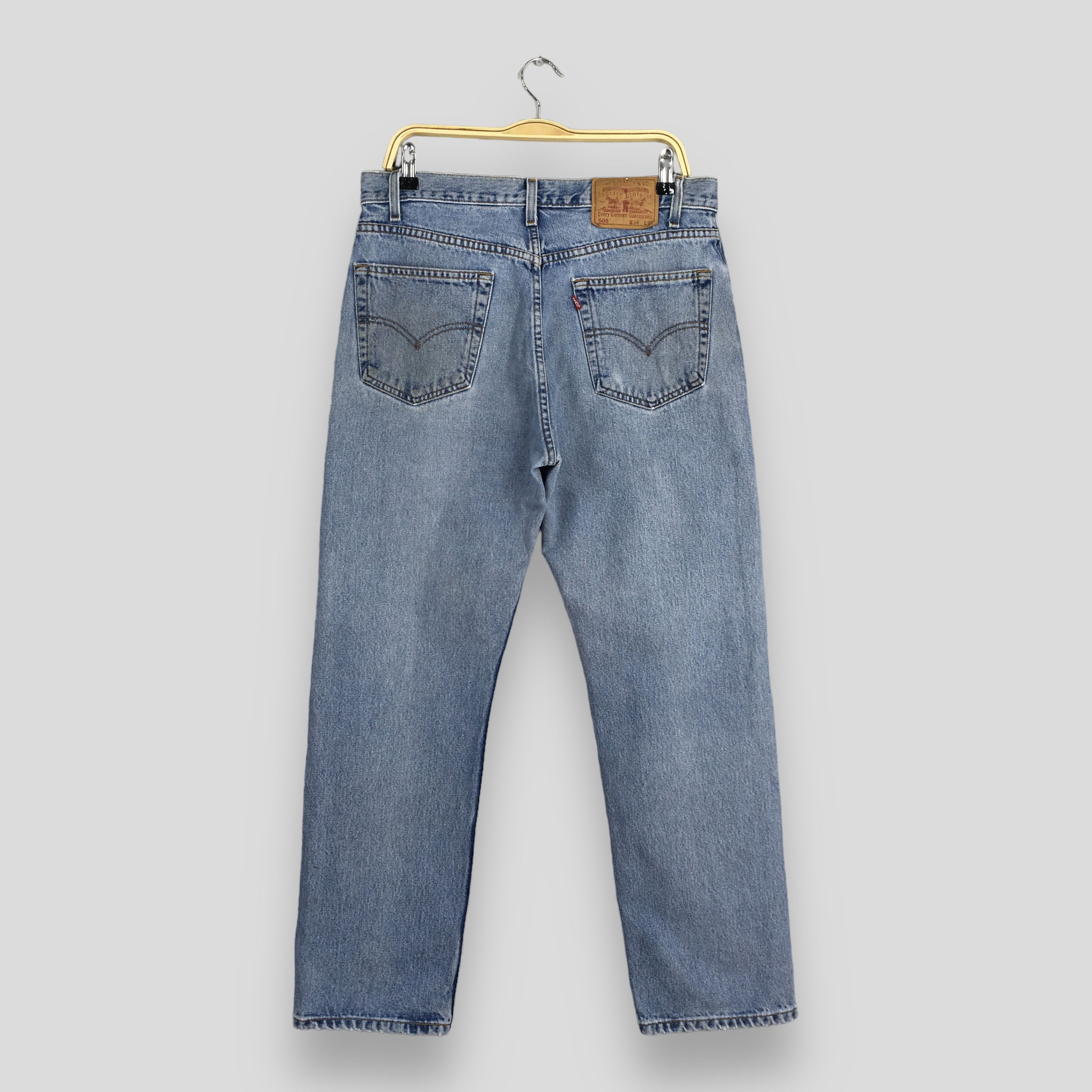 Levi's Size 31x28 Vintage 90s Levi's 505 Faded Blue Jeans S749 Size US 31 - 10 Thumbnail