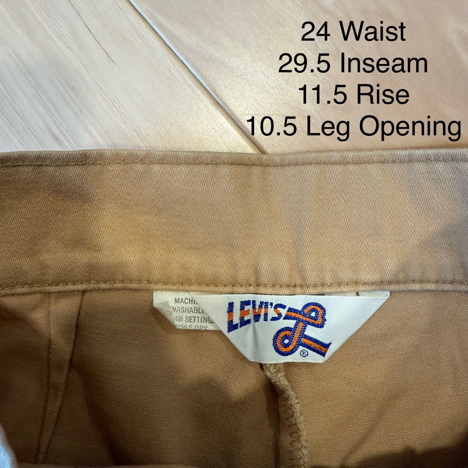 Levi's × Vintage Vintage Levis Pleated Flare Pants 24 For Women 70s Bell Size 24" / US 00 / IT 34 - 5 Thumbnail