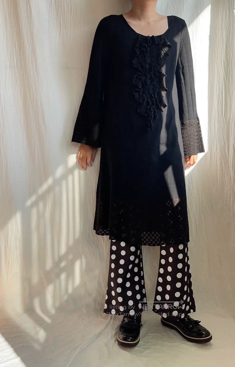 Junya Watanabe Junya Watanabe size F Black Wool Crochet Knit Dress Size S / US 4 / IT 40 - 8 Thumbnail
