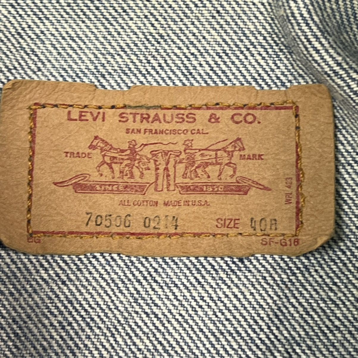 Levi's VTG Levis Denim Jacket Trucker Blue Jean USA Type III Sz 40R Size US M / EU 48-50 / 2 - 12 Thumbnail