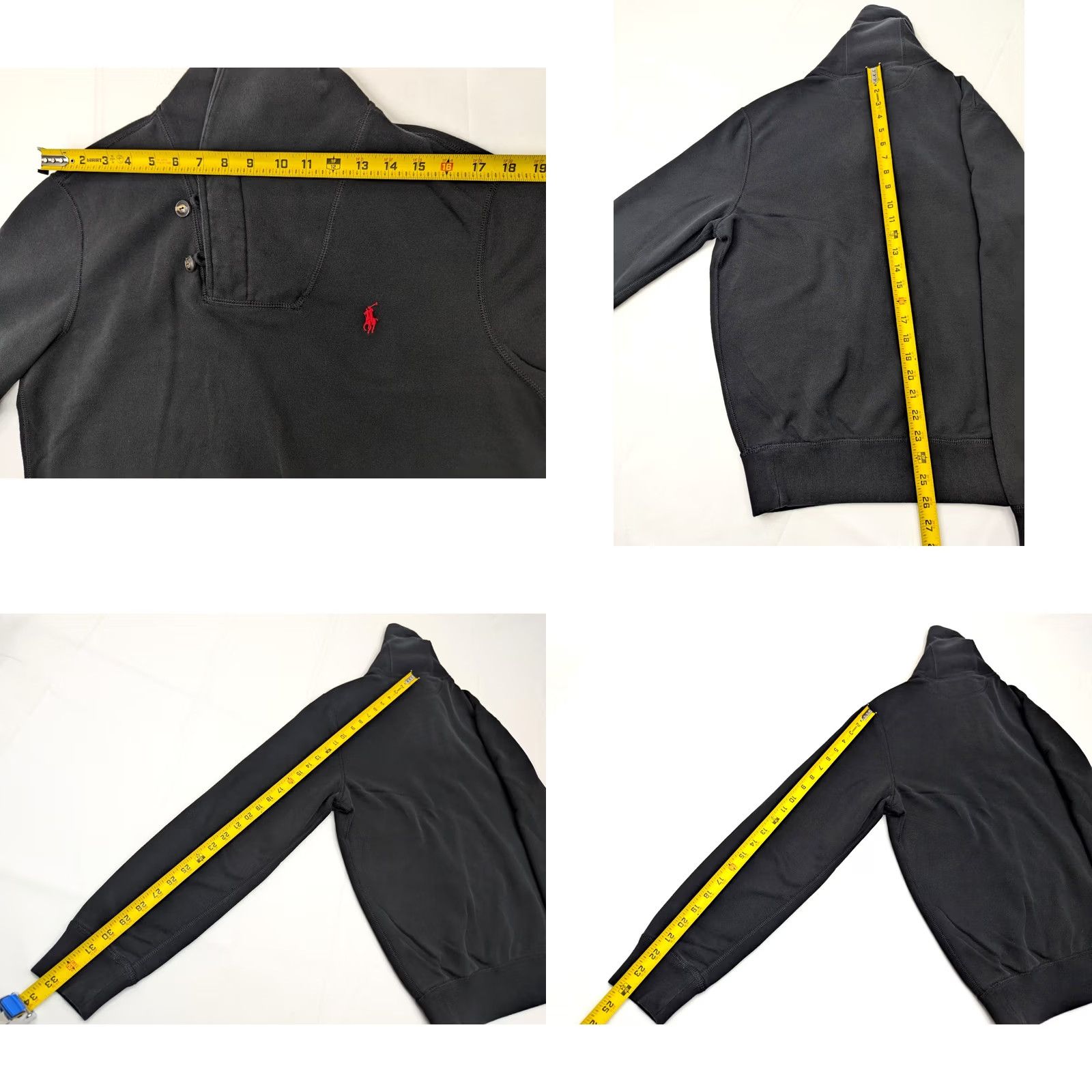 Polo Ralph Lauren Polo Ralph Lauren Shawl Neck Pullover Sweater Men M Long Sleeve Black Red Pony Shirt Size US M / EU 48-50 / 2 - 8 Thumbnail