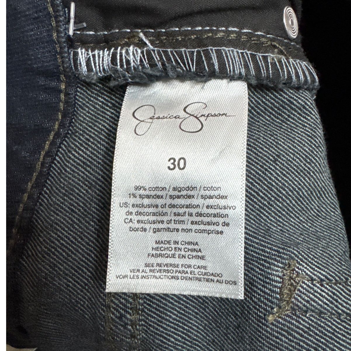 Jessica Simpson NWT Jessica Simpson Lived In Vintage Sz 30 Wide Leg Trousers Size 30" / US 8 / IT 44 - 6 Thumbnail