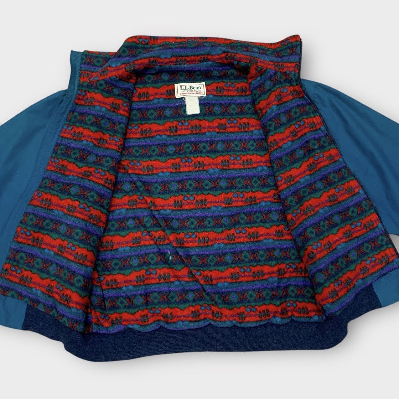 L.L. Bean VINTAGE 80s LL BEAN NYLON JACKET NATIVE FLEECE LINING Size US M / EU 48-50 / 2 - 5 Thumbnail