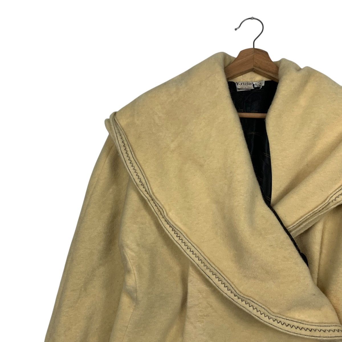 Krizia Uomo Vintage 90's KRIZIA Asymmetrical Wool Jacket #2874-C130 Size M / US 6-8 / IT 42-44 - 3 Thumbnail