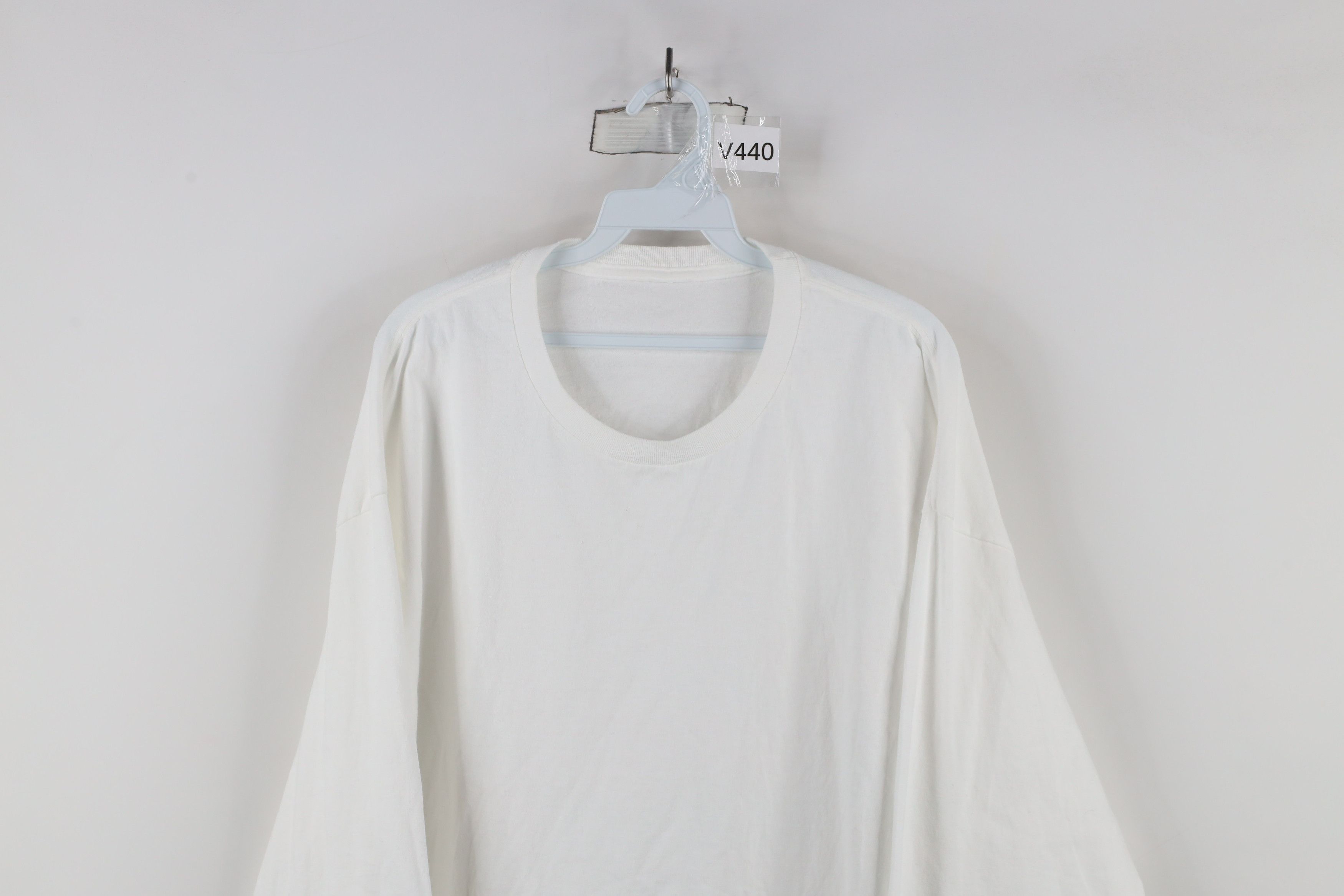 Vintage Vintage 90s Streetwear Cotton Long Sleeve T-Shirt White Size US XXL / EU 58 / 5 - 2 Thumbnail