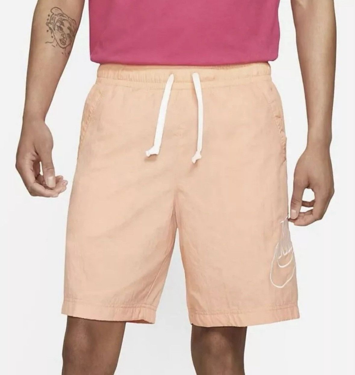 Nike Nike Alumni Woven Flow Nylon Water Short Peach Apricot Agate Size US 30 / EU 46 - 1 Thumbnail