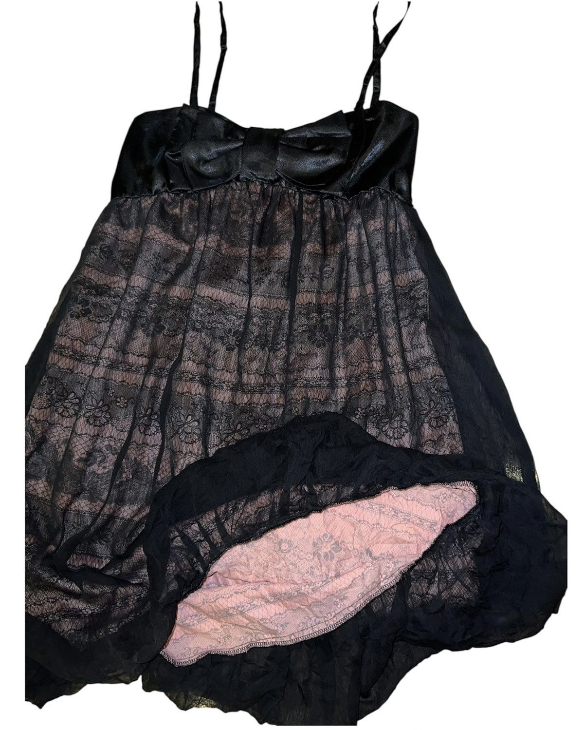 Japanese Brand Y2K vintage lace and big bow tie pumpkin dress 💃🏻🥀 Size M / US 6-8 / IT 42-44 - 7 Thumbnail