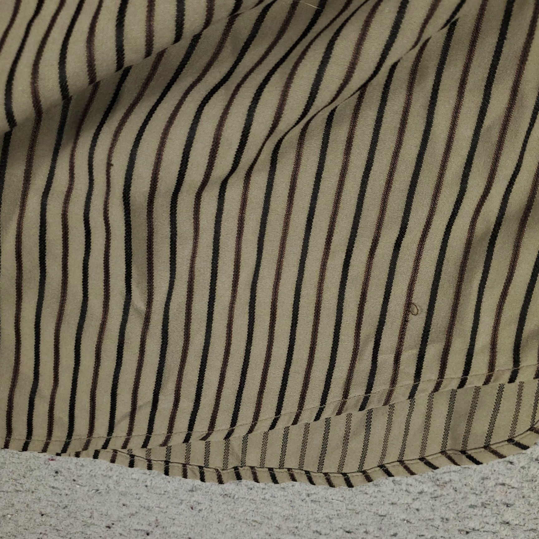 BUGATCHI Bugatchi Shirt XL Beige Striped Button-Up Long Sleeve Mens Size US XL / EU 56 / 4 - 6 Thumbnail