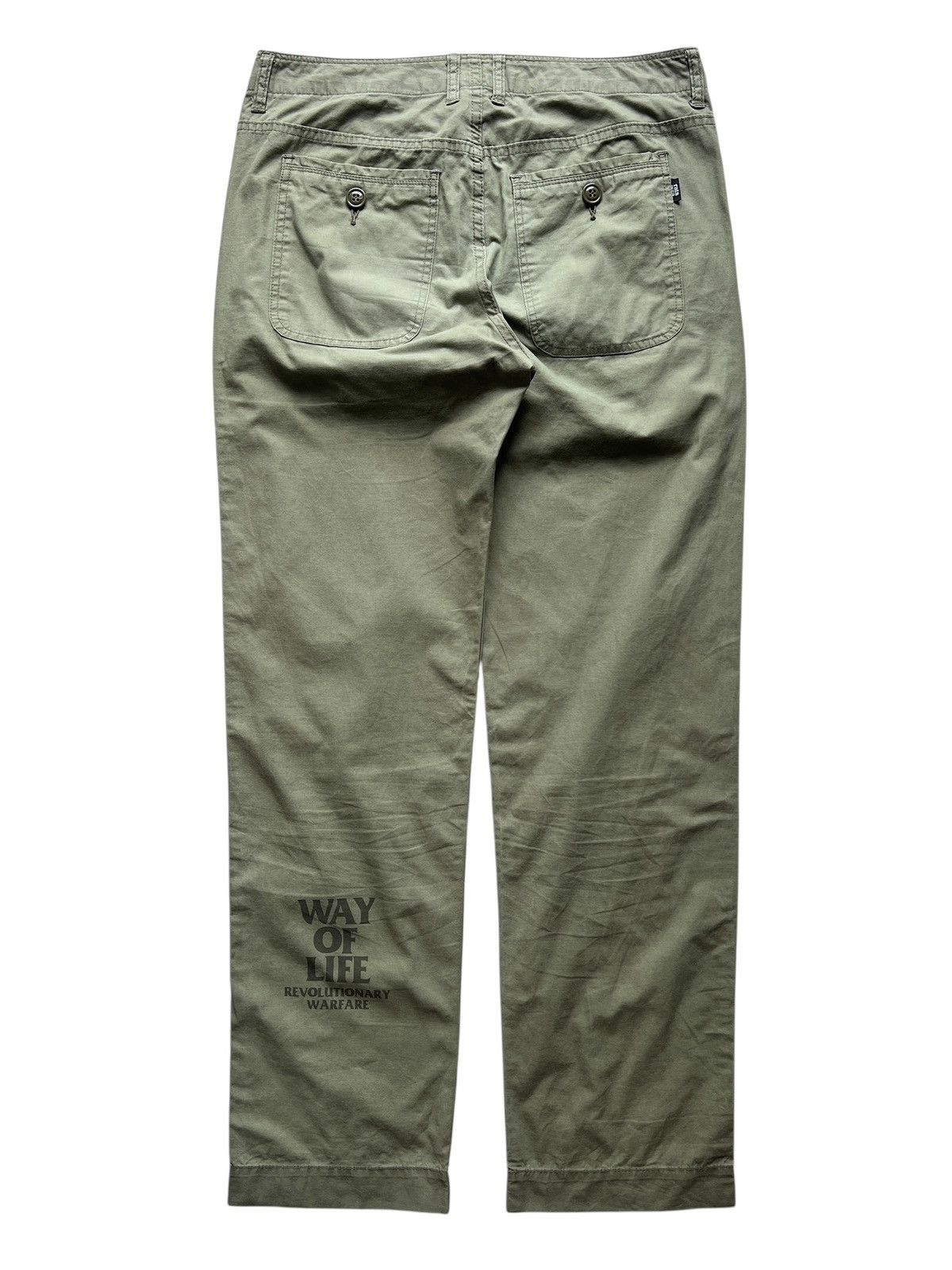 Japanese Brand Rats ‘Revolutionary Warfare” Military Green Pants Size US 32 / EU 48 - 1 Thumbnail
