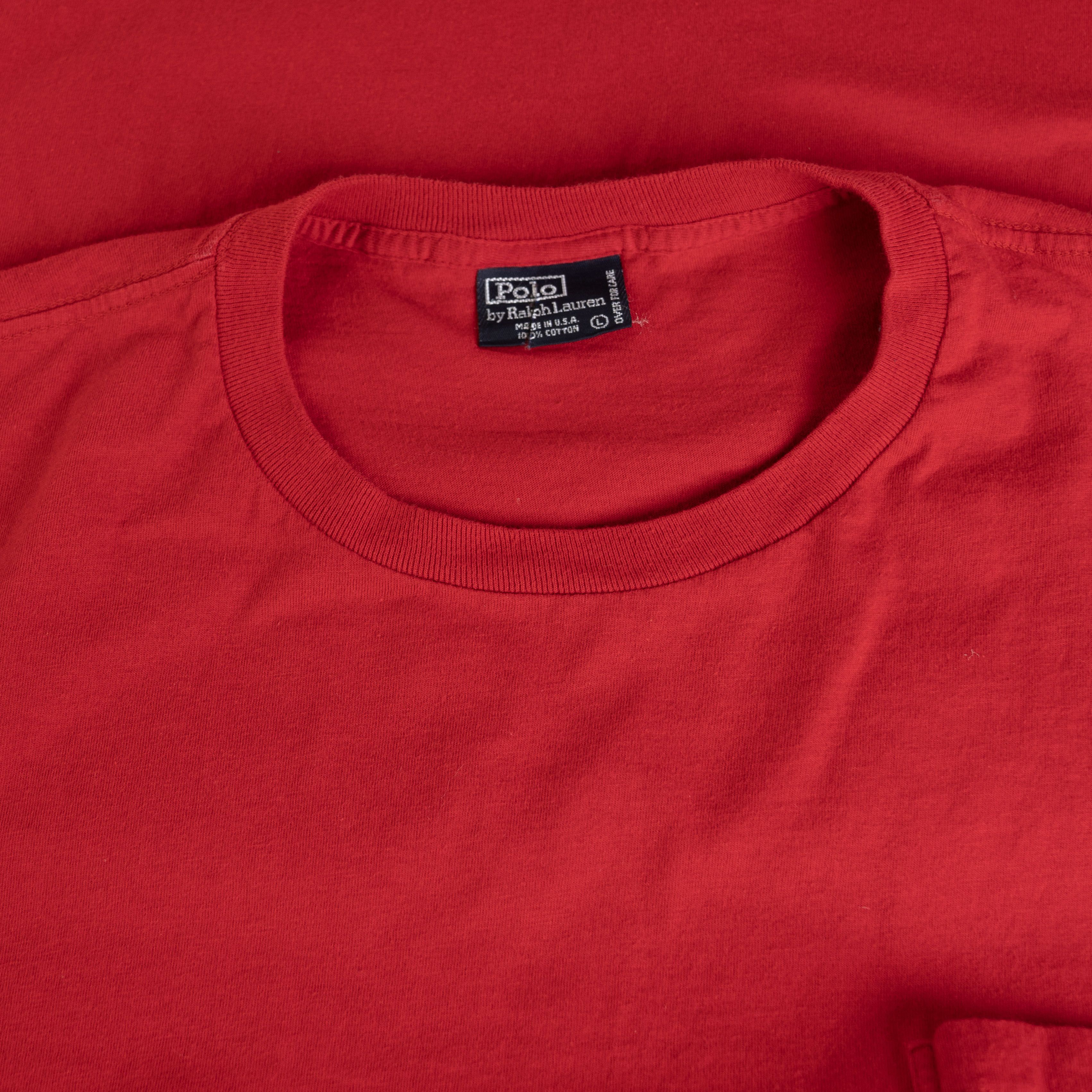 Polo Ralph Lauren × RRL Ralph Lauren Vintage 1990's Polo Ralph Lauren Pocket Tee Shirt Size US L / EU 52-54 / 3 - 3 Thumbnail