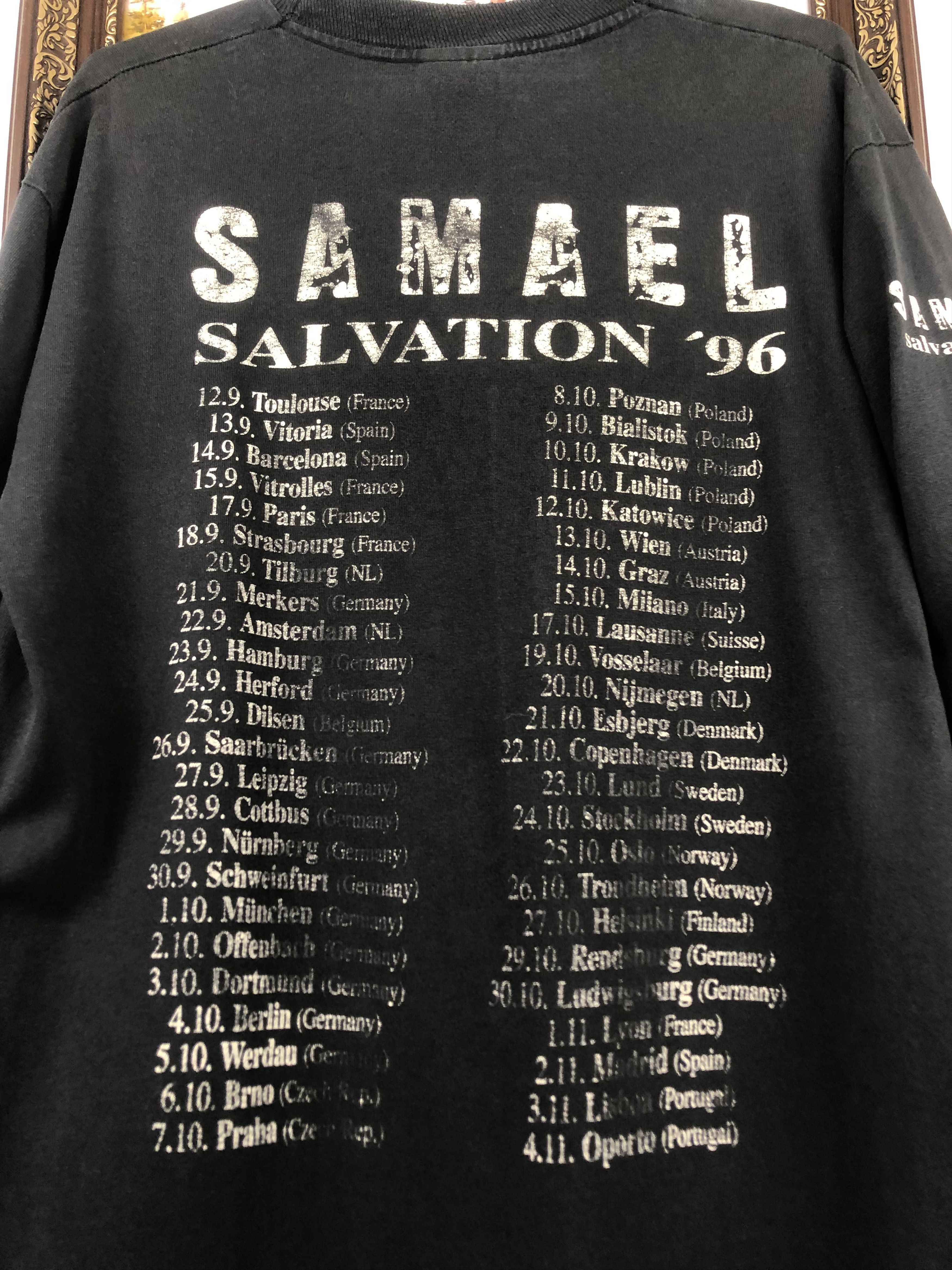 Band Tees Vintage 90's Samael Salvation Band Long Sleeve Tee Shirt Size US L / EU 52-54 / 3 - 14 Thumbnail
