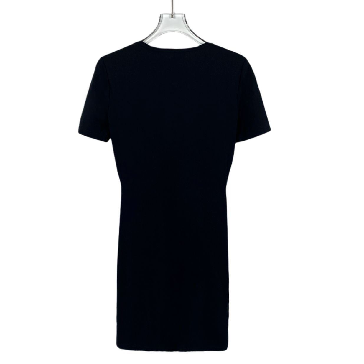 Miu Miu MiuMiu Black Logo Letter Print Crewneck Short Sleeve Dress ( Size XS / US 0-2 / IT 36-38 - 8 Thumbnail
