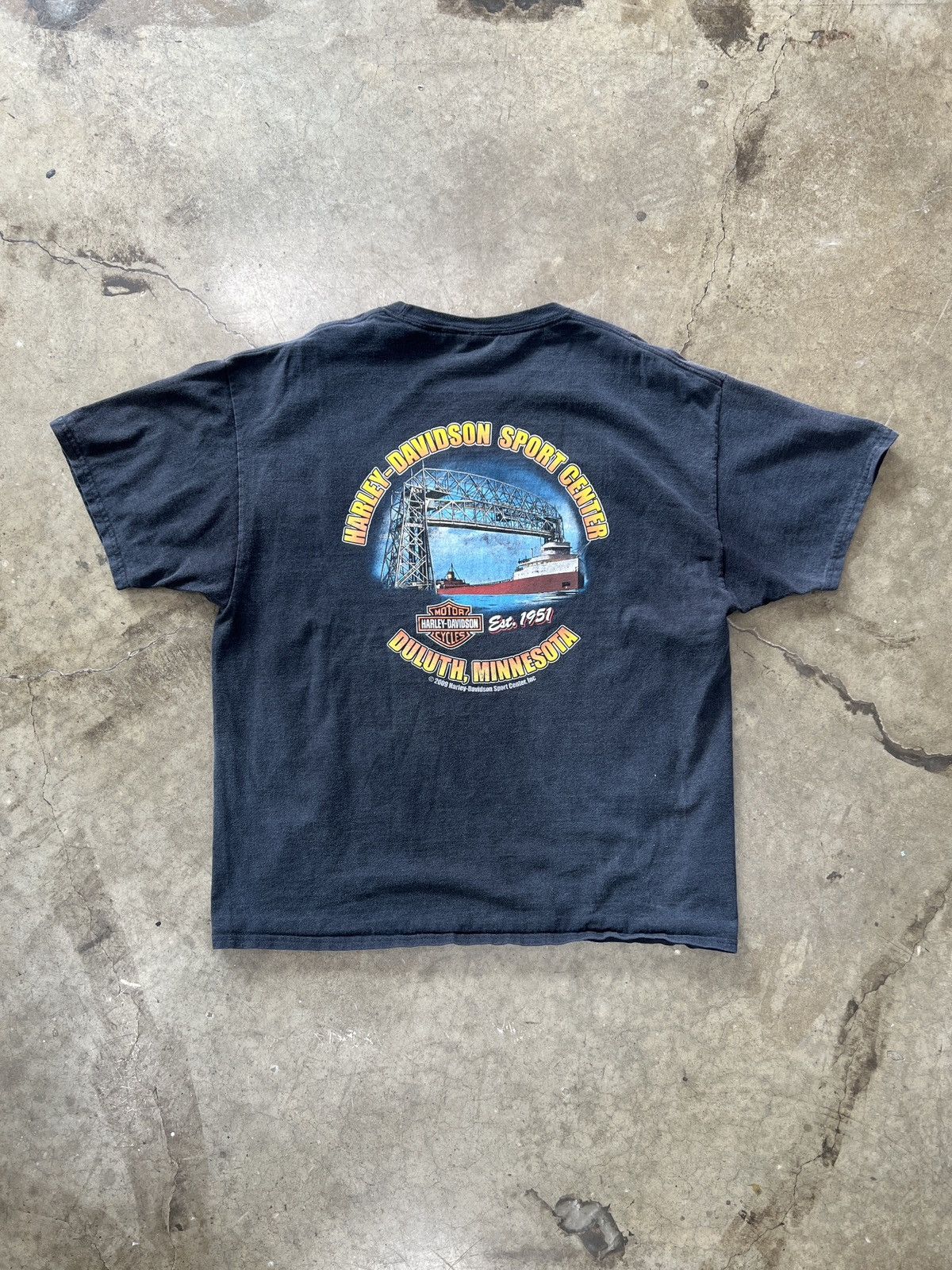 Harley Davidson Harley Davidson Shotgun Exhaust Minnesota Motorcycle Tee XL Size US XL / EU 56 / 4 - 2 Thumbnail