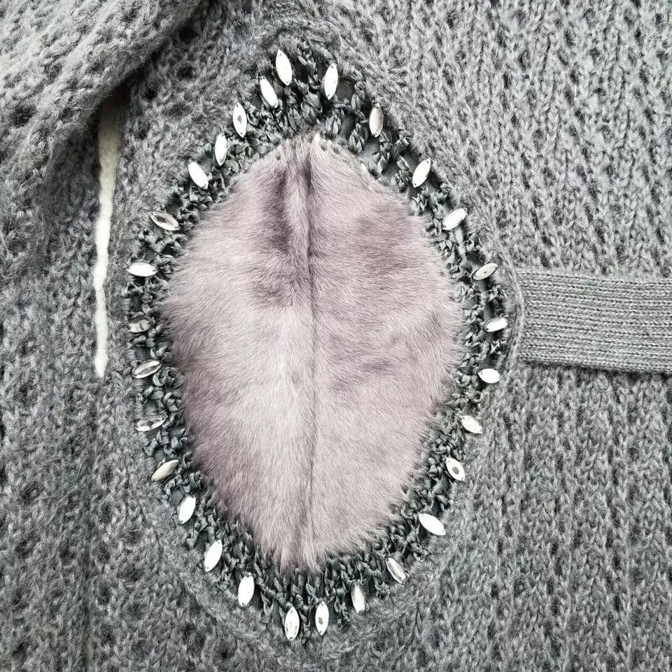 Other Ebene By Patrick Assuline Cardigan Womens 2 Gray Rabbit Fur Size XS / US 0-2 / IT 36-38 - 12 Thumbnail