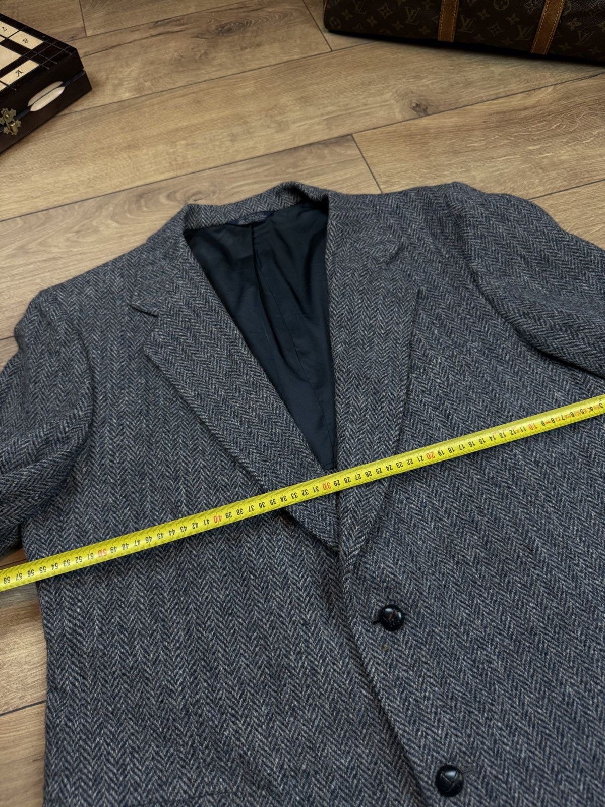 Harris Tweed Vintage wool blazer Harris Tweed original luxury item Size 46L - 4 Thumbnail