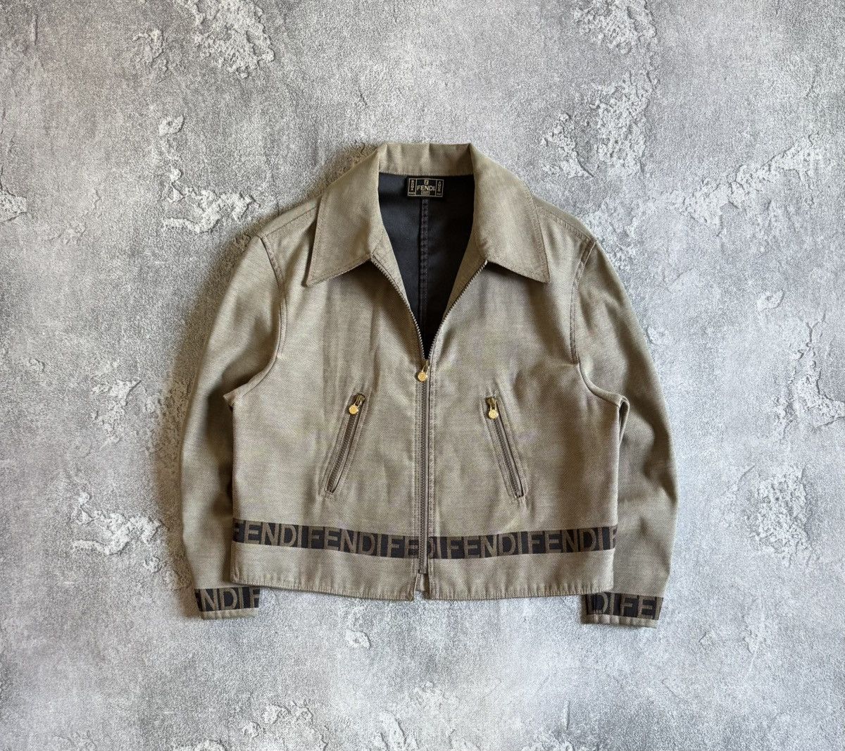 Fendi FENDI retro vintage zip jacket blazer bomber monogram 90s Size M / US 6-8 / IT 42-44 - 1 Thumbnail