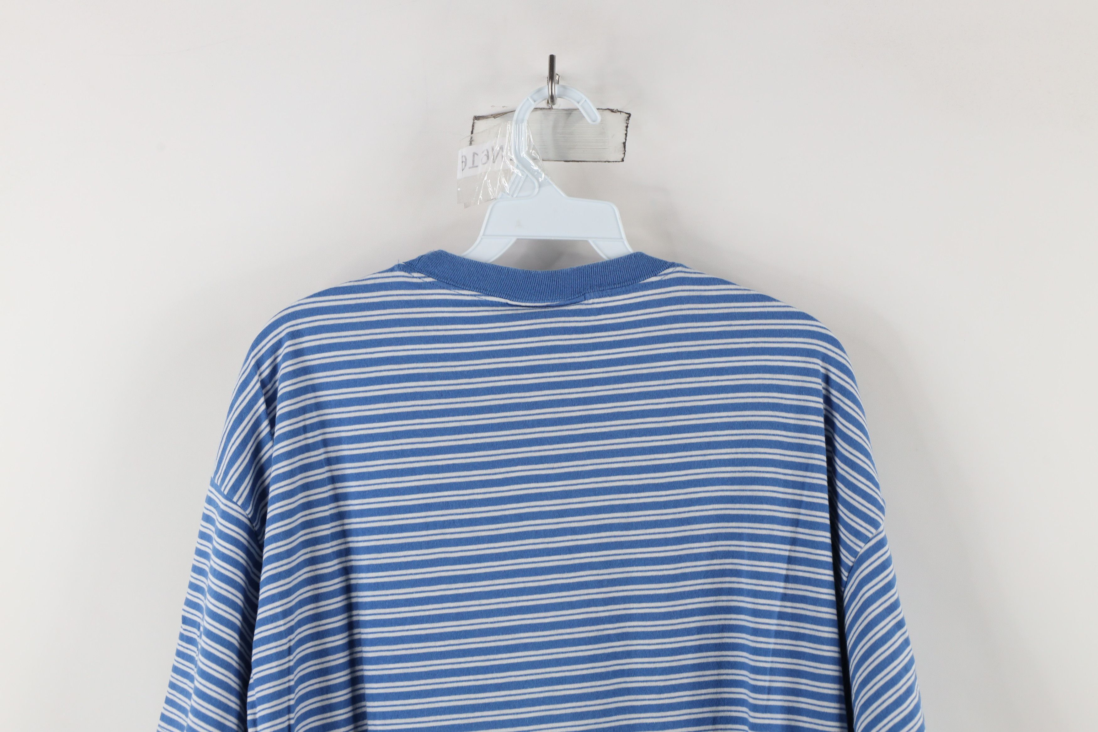 Vintage Vintage 90s Streetwear Striped Short Sleeve T-Shirt Blue Size US L / EU 52-54 / 3 - 9 Thumbnail