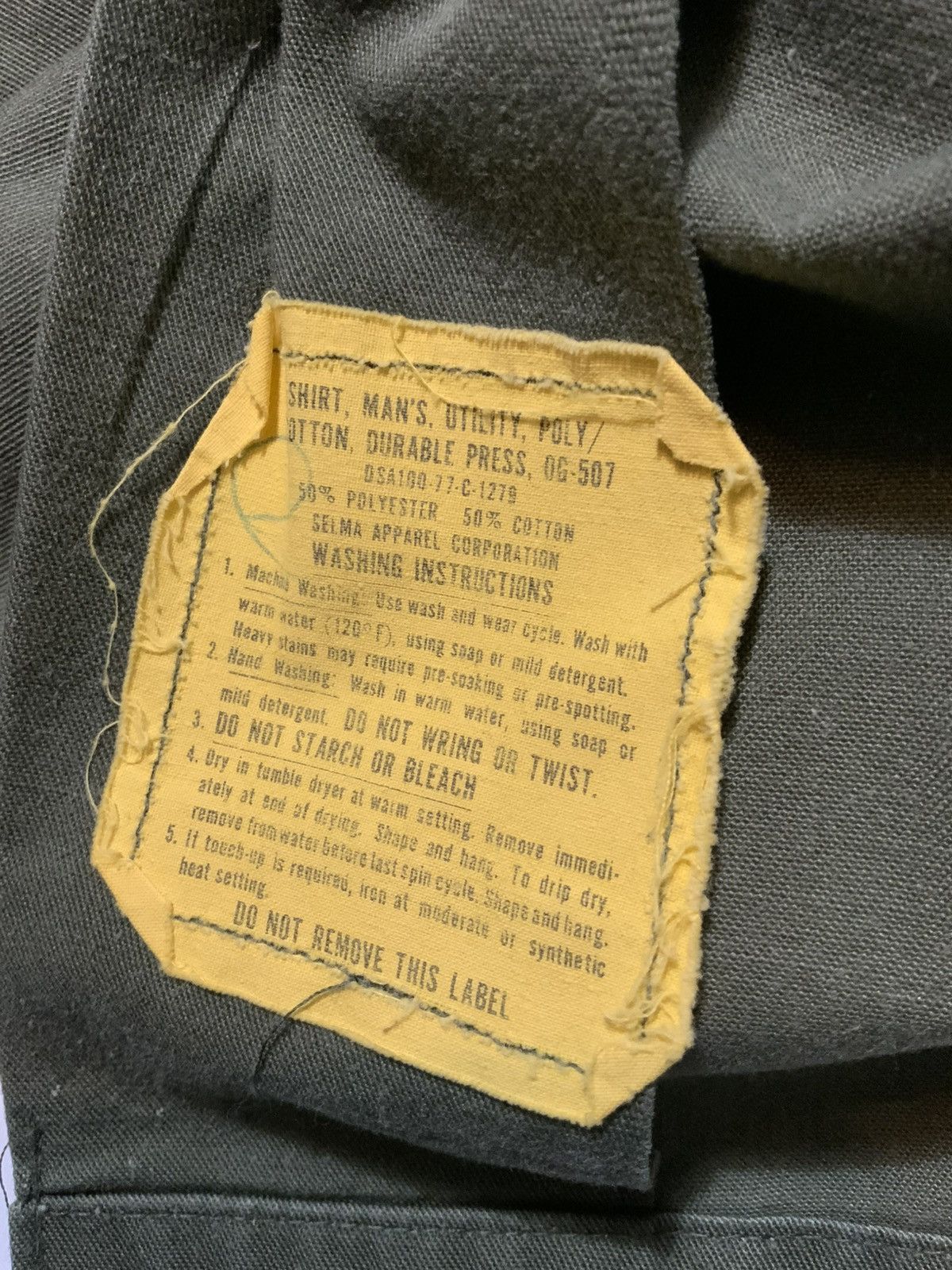 Vintage Vintage Selma U.S. Army OG-507 Utility Fatigue Button Shirt Size US S / EU 44-46 / 1 - 6 Thumbnail