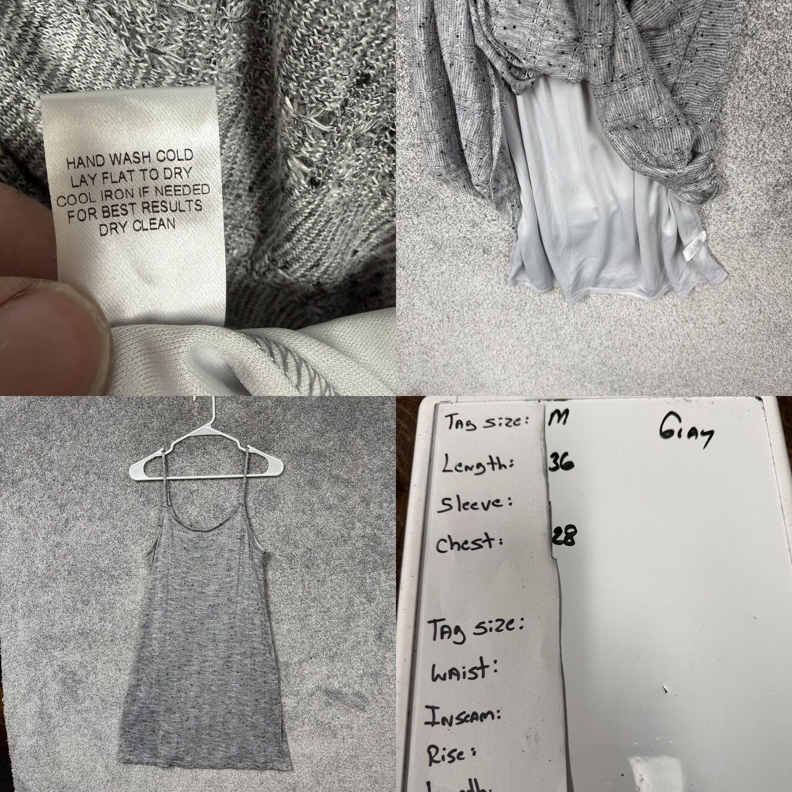 Vintage W118 by Walter Baker Tank Dress M Gray Knit Ruched Overlay Sleeveless Mini Lined Spring Summer USA Womens Streetwear Dress Size M / US 6-8 / IT 42-44 - 8 Thumbnail