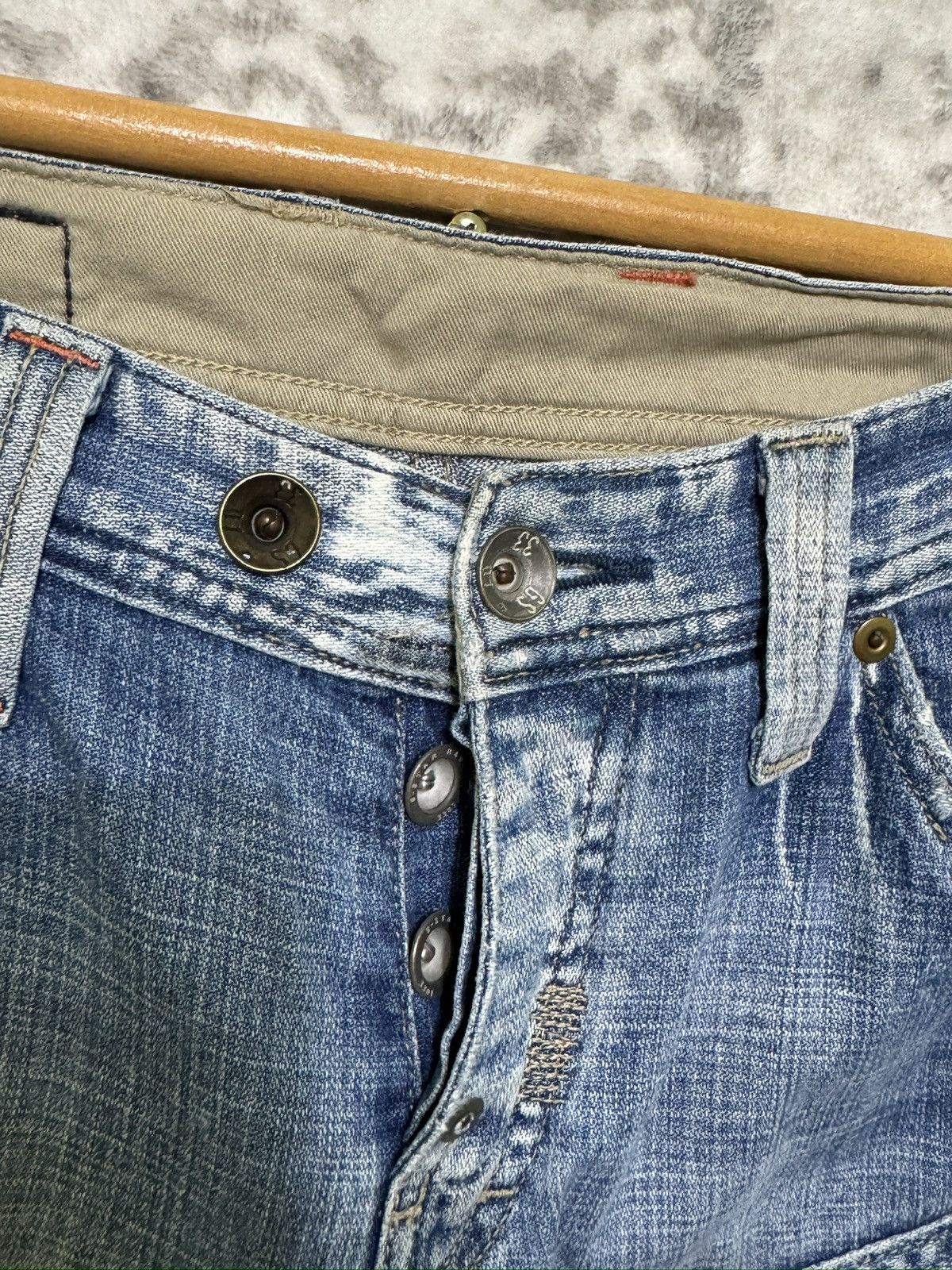 G-Star Vintage G-Star RAW Flared Patchwork Knee Statement Denim Size US 30 / EU 46 - 7 Thumbnail