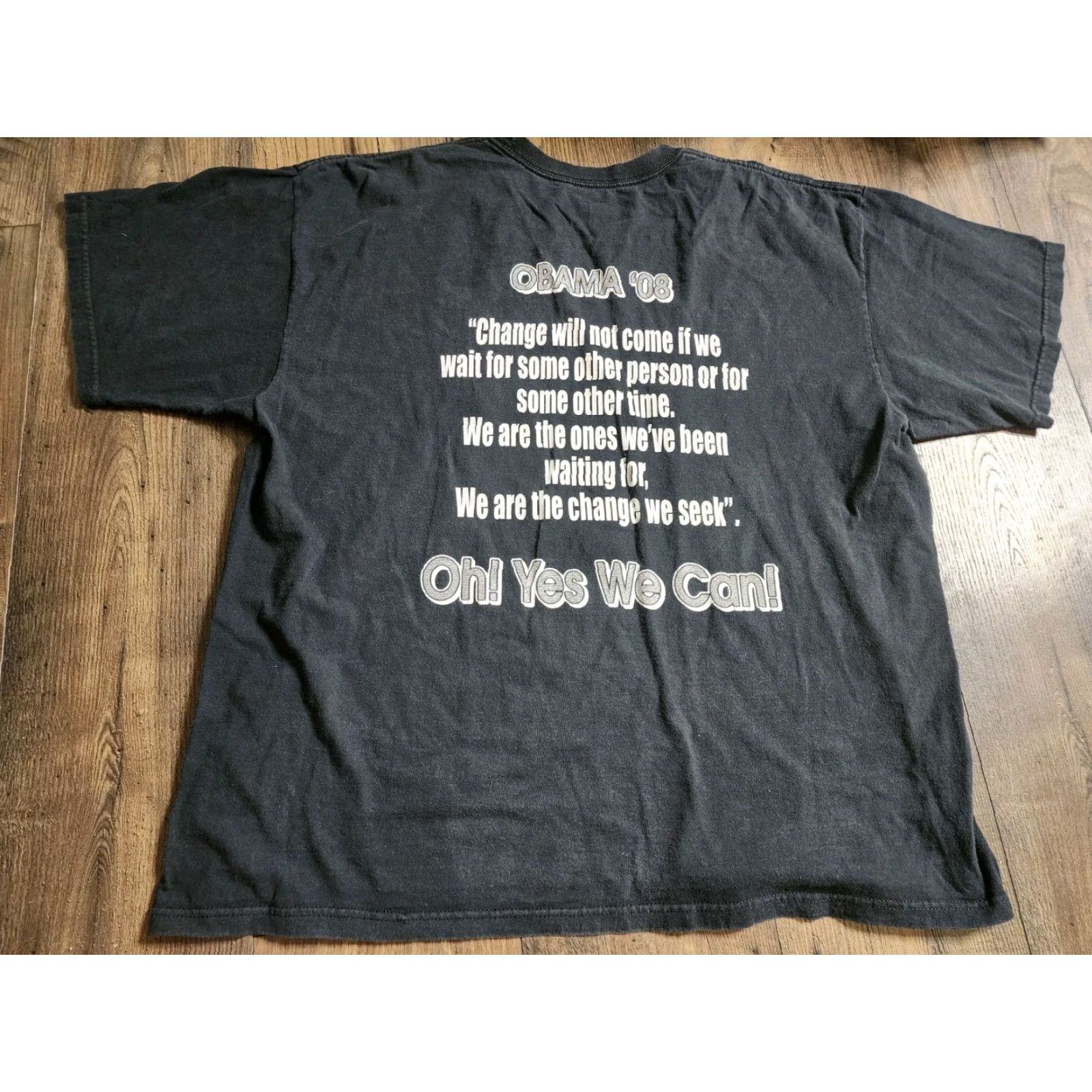 Nike Nike Barack Obama MLK The Change Dream Double-Sided 90s Political T Shirt XL Mens Black 2008 Size US XL / EU 56 / 4 - 2 Thumbnail