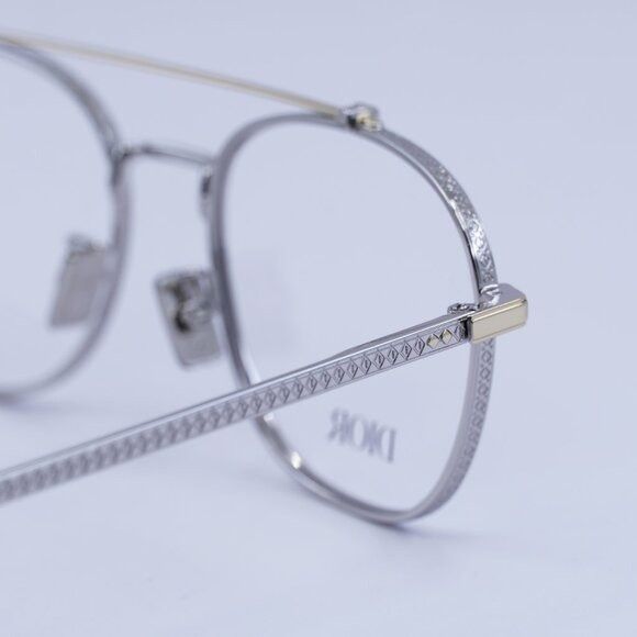 Dior New Dior CD DIAMONDO R2U F200 Eyeglasses - Silver/Gold Frame Size ONE SIZE - 5 Thumbnail