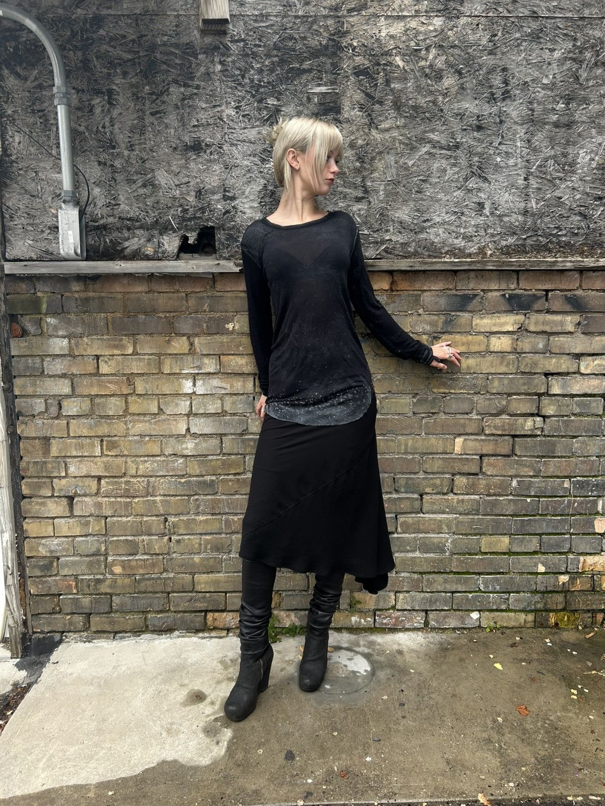 Ann Demeulemeester ANN D LONG SLEEVE Size XXS / US 00 / IT 34 - 2 Thumbnail