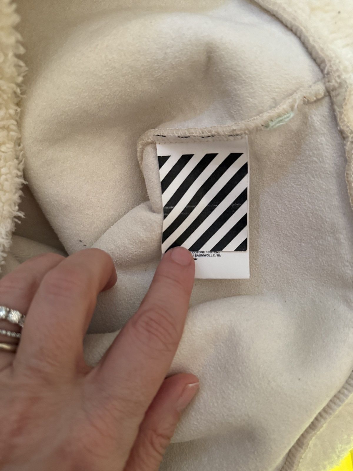 Off-White Off white faux shearling sweatshirt Size US XS / EU 42 / 0 - 4 Thumbnail