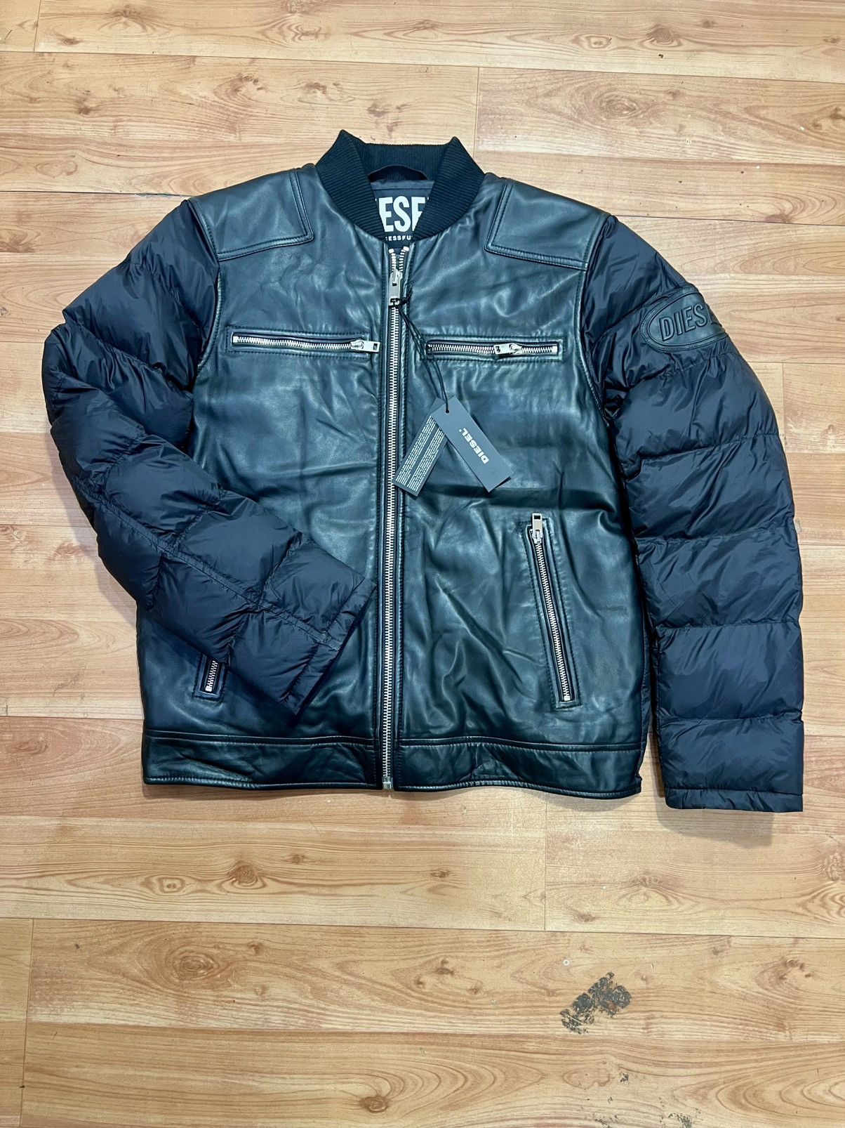 Diesel Diesel leather+Nylon jacket size L Size US L / EU 52-54 / 3 - 1 Thumbnail