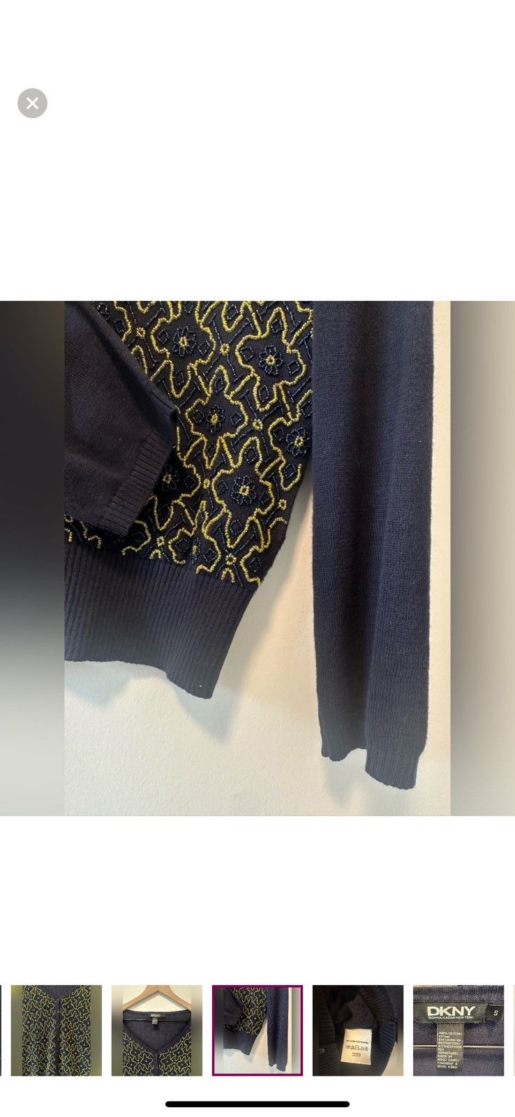 Donna Karan Donna Karan Vintage Beaded Cardigan Size S / US 4 / IT 40 - 9 Thumbnail