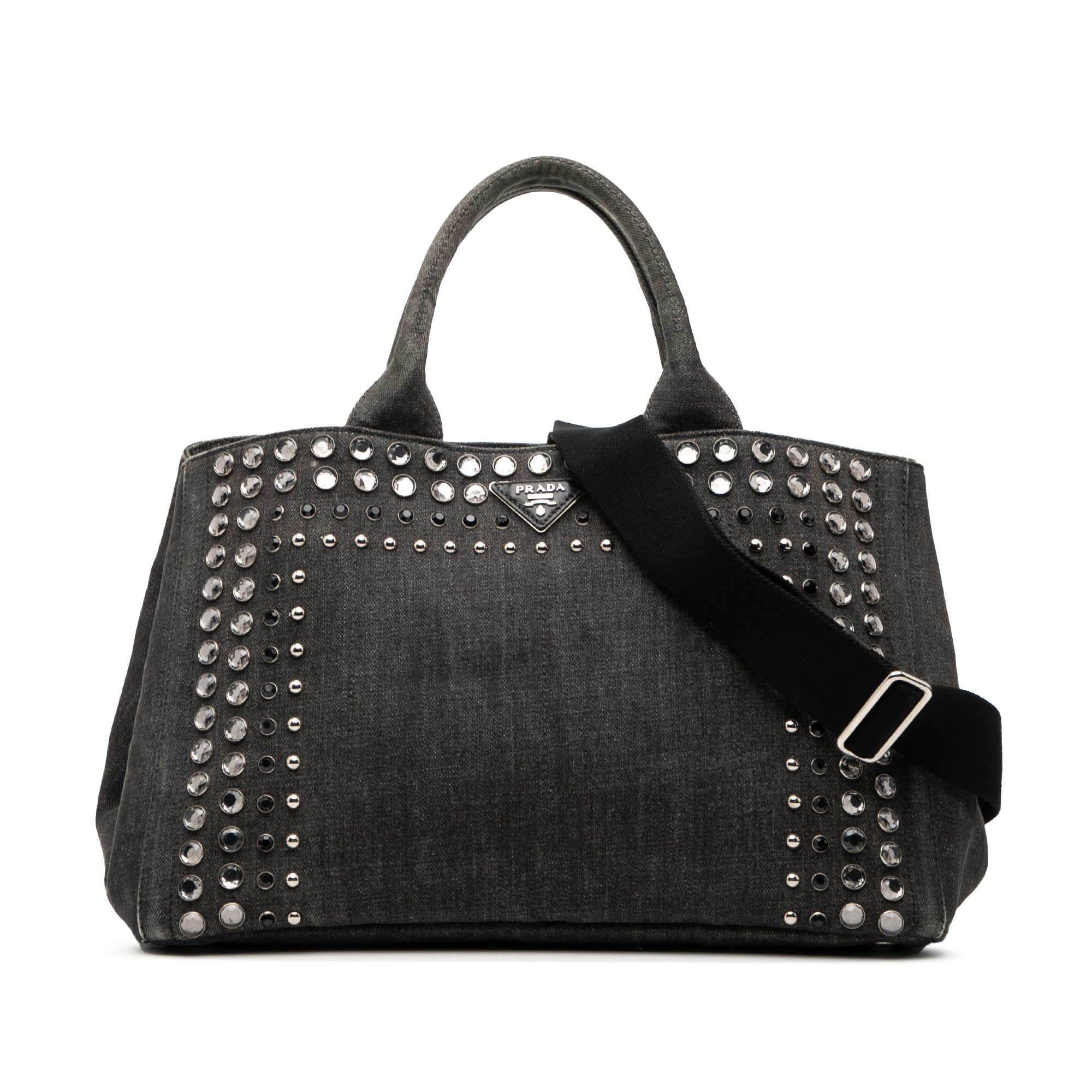 Prada Denim Canapa Bijoux Satchel