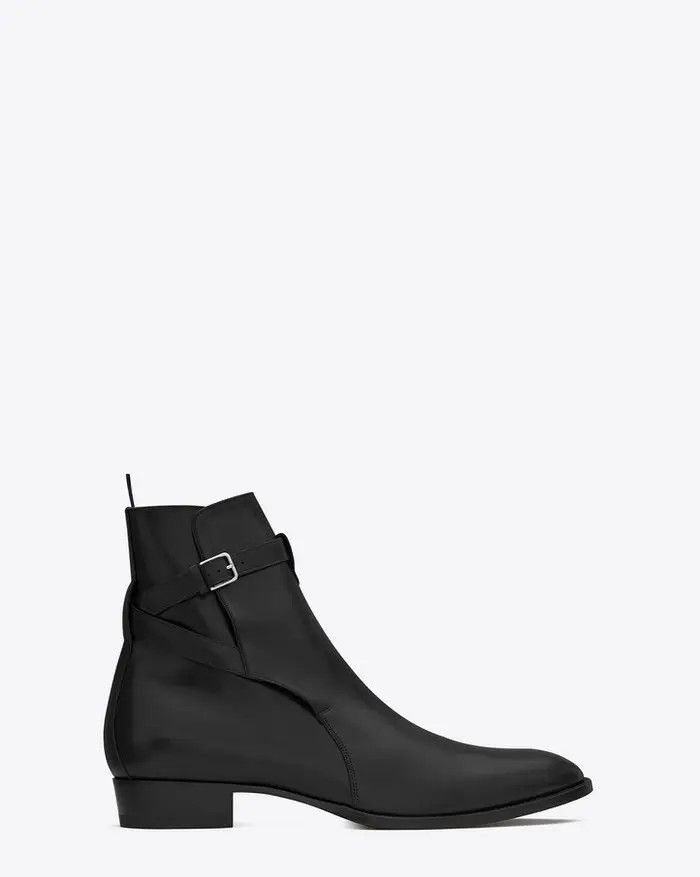 Saint Laurent Paris o1bcso1str1224 Wyatt Jodhpur Boots In Leather in Black Size US 7 / EU 40 - 2 Thumbnail