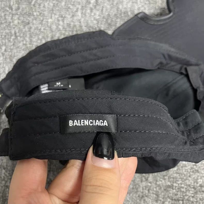 Balenciaga Balenciaga Black Embroidered Baseball Cap-2506 Size ONE SIZE - 3 Thumbnail