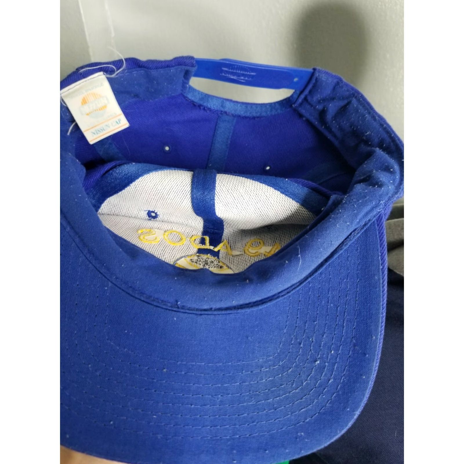 Vintage Vintage 49 ADOS Embroidered Dad Cap Trucker Hat Wool Blend Blue Adjustable Snapback 1980s Size ONE SIZE - 4 Thumbnail