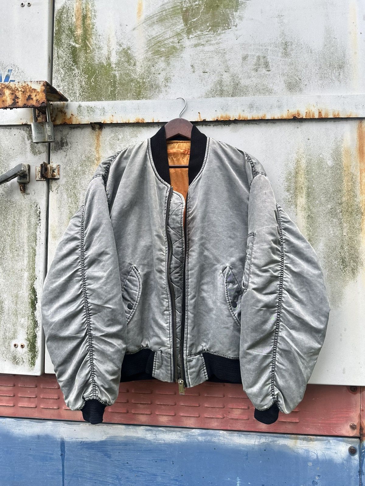 Vintage 🪖Vintage Faded Phantom MA-1 Man Intermediate Bomber Jacket Size US M / EU 48-50 / 2 - 6 Thumbnail