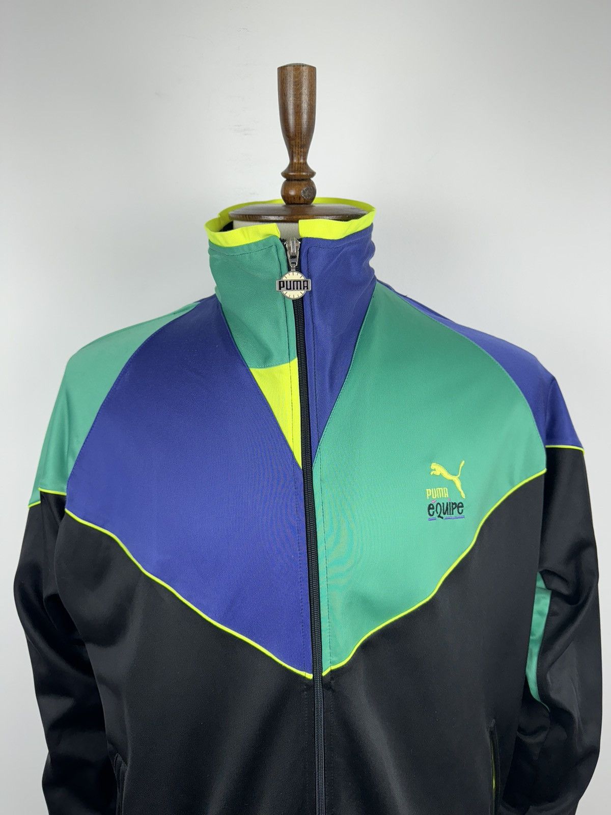 Vintage Men’s Vintage 90’ Puma Equipe Retro Track Jacket size 40/M Size US M / EU 48-50 / 2 - 2 Thumbnail