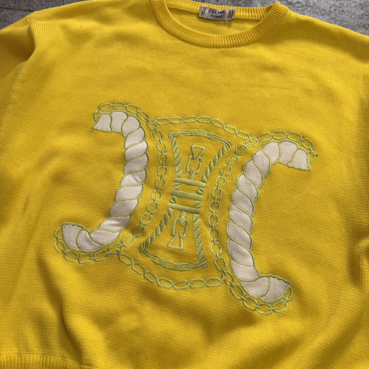Celine Vintage 90s Celine Big Logo Sweatshirt Pullover Rare Archive Size US M / EU 48-50 / 2 - 5 Thumbnail
