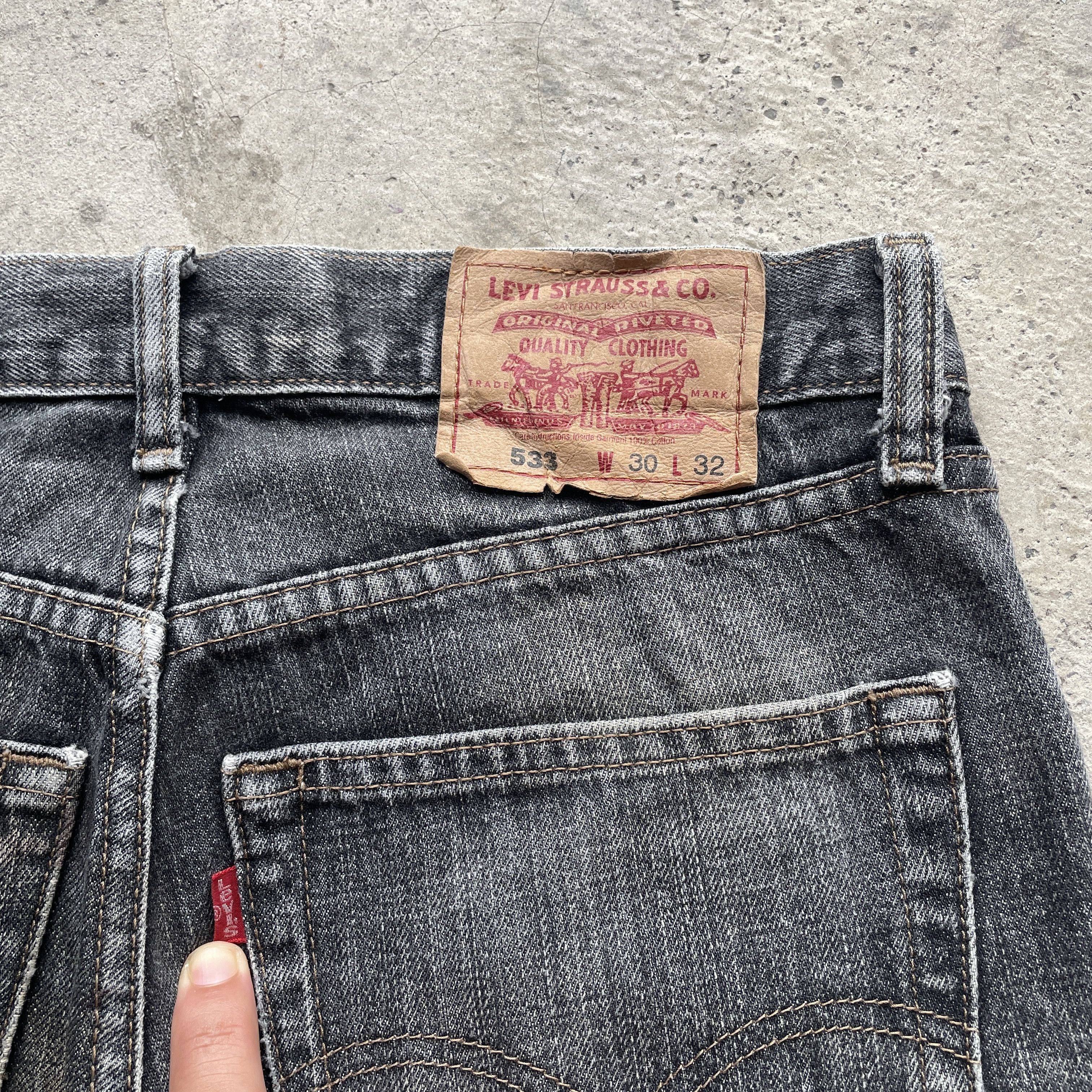 Levi's Vintage Clothing VINTAGE LEVI’S 533 JEANS FADED BLACK DENIM PANTS W29 Size US 29 - 9 Thumbnail