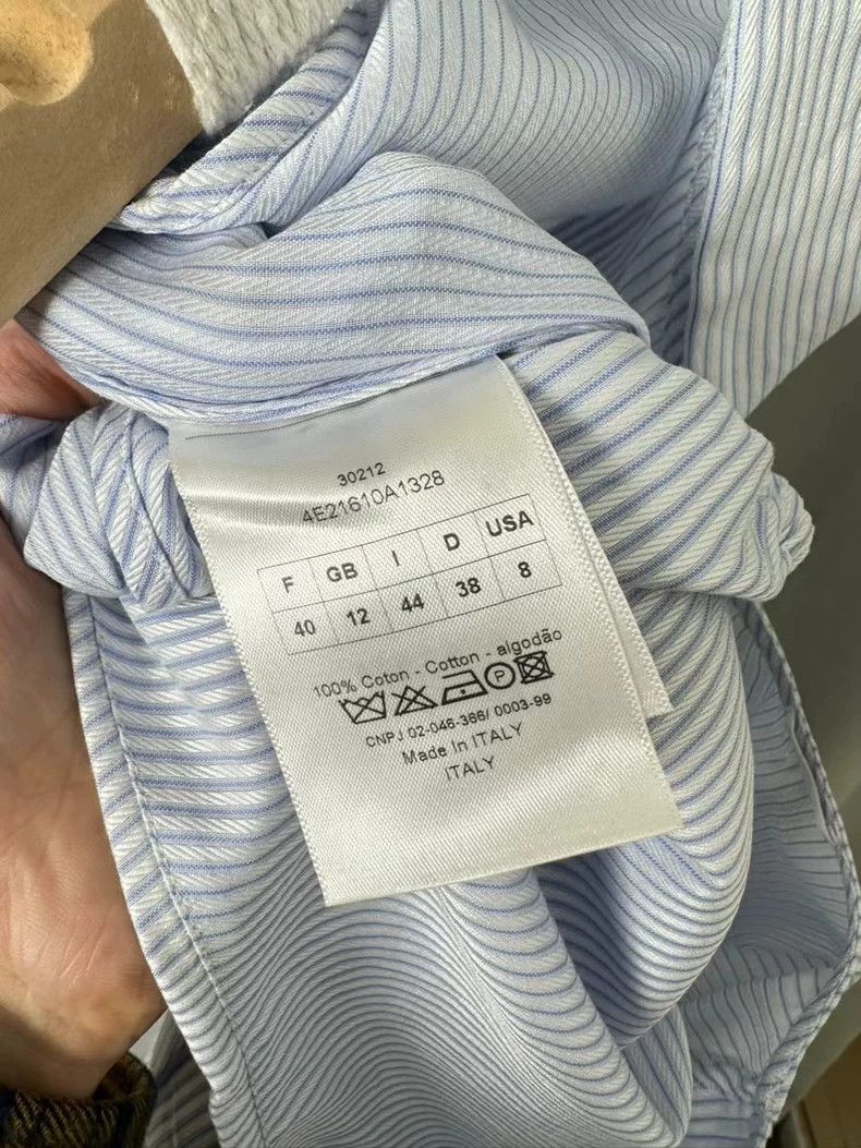 Dior Dior Striped shirt-shaped long casual backless dress 2504-N Size XS / US 0-2 / IT 36-38 - 5 Thumbnail